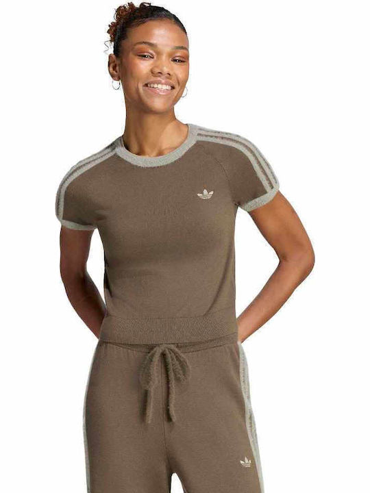 adidas Knit Tee T-Shirt Χακί