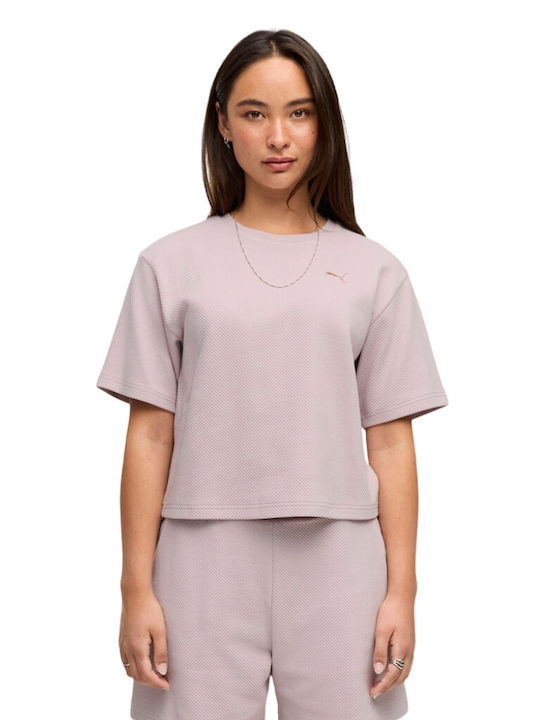PUMA Ess Elevated T-Shirt Rosa