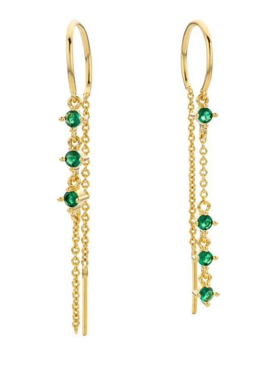 Mya Bay Green Rialto Earrings Gold Bo-383 Mya Bay Green Rialto Earrings Gold Bo-383