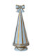 Beleuchteter Weihnachtlicher Kunststoff-Dekobaum 19 cm Hellblau