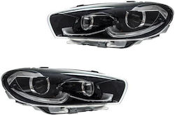 Faruri Față Set VW Scirocco 08-17 Upgrade Xenon Aspect Facelift Full LED DRL Negre Faruri Față Set VW Scirocco 08-17 Upgrade Xenon Aspect Facelift Full LED DRL Negre