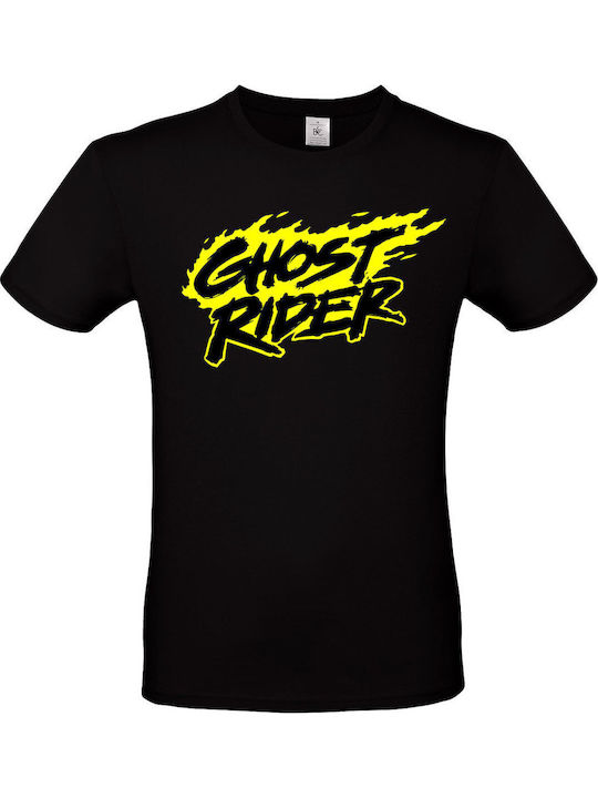 Tstudio Унисекс T-shirt Ghost Rider Черен