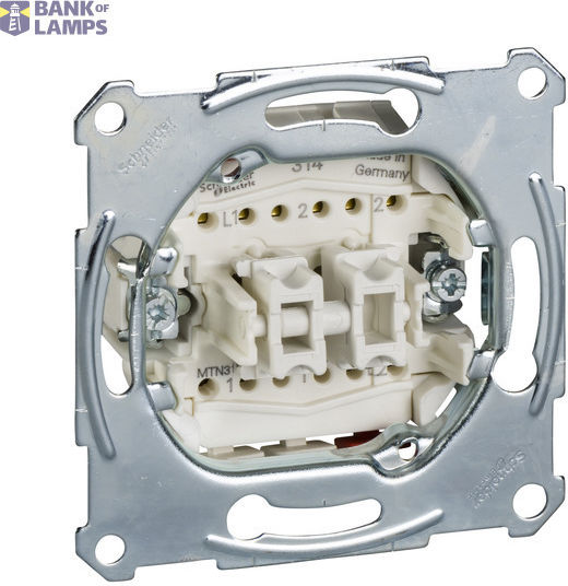 Double Pbutton Insrt Two-way 1 Pole Flush-mntd 10 A Ac 250 V Screwl Term