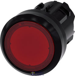 Buton Iluminat Ca Lampă de Semnalizare 22 Mm Rotund Din Plastic Roșu