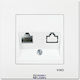 Karre White One Gang Data Socket Cat5