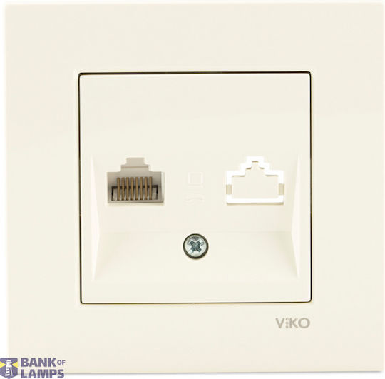 Karre Beige One Gang Data Socket Cat6