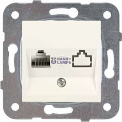 Karre-meridian Beige One Gang Data Socket Cat5