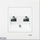 Karre White Two Gang Data Socket 2xcat5
