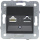 Novella-trenda Black One Gang Data Socket Cat6