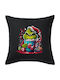 Giggling Grinchy Galore Black Sofa Pillow 100% Cotton Filling Included 50x50cm