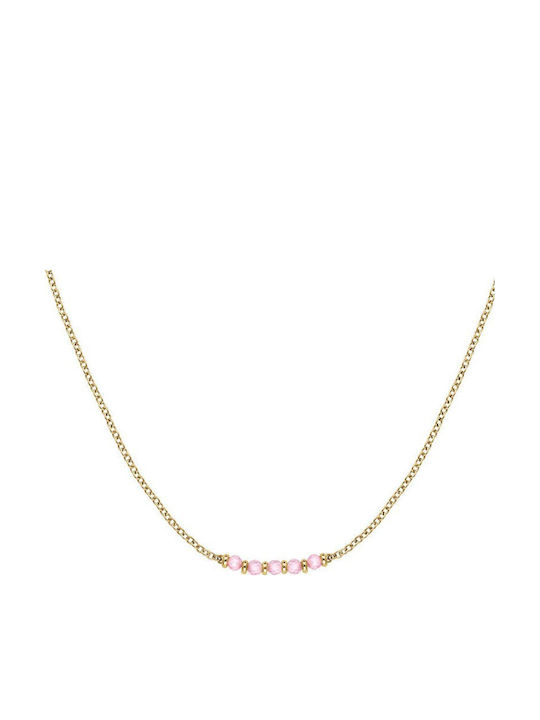 Rosefield Halskette aus Rosévergoldetem Stahl Rosa