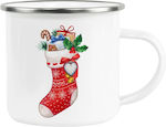Koupakoupa Weihnachtlicher Metallbecher Weiß 36...