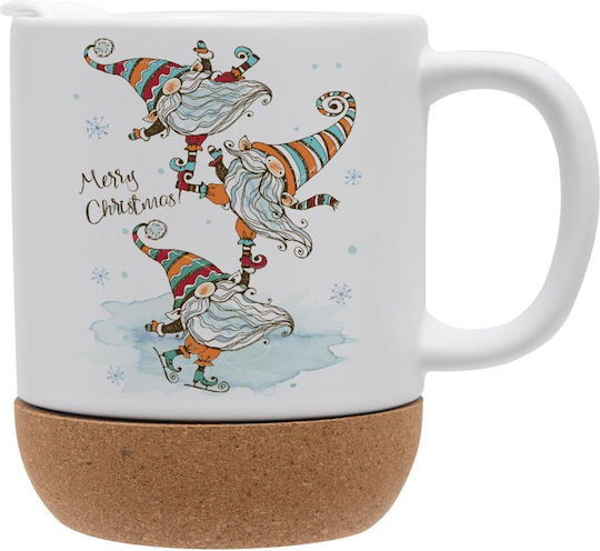 Koupakoupa Weihnachtlicher Keramikbecher Zwerge 9 cm 330 ml