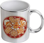 Koupakoupa Weihnachtlicher Keramikbecher Silber...
