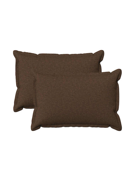 vidaXL Μαξιλάρι Καναπέ Houten Καφέ 30x50εκ.