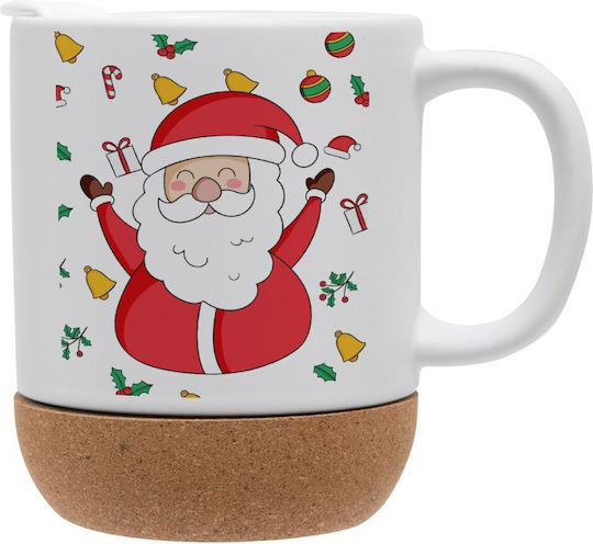 Koupakoupa Weihnachtlicher Keramikbecher Weihnachtsmänner 9 cm 330 ml (mit Personalisierung)