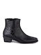 Leather Women's Ankle Boots Black