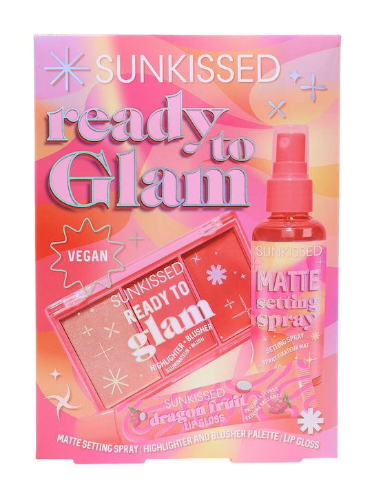 Sunkissed Готови за блясък Палитра за грим за лице и устни 88 гр Sunkissed Готови за блясък Палитра за грим за лице и устни 88 гр