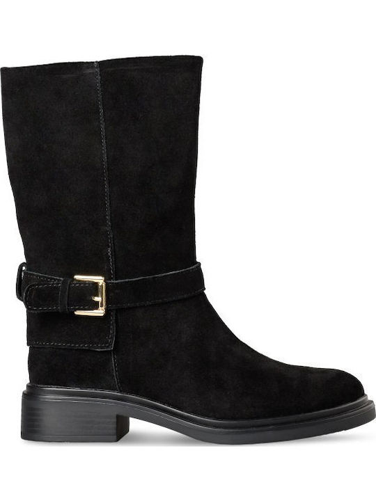 Envie Shoes Suede Γυναικεία Biker Μποτάκια Μαυρο