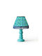 Oxygen Fish Table Lamp for E27 Socket with Turquoise Shade and Base