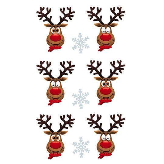 Bsb Creative Christmas Reindeer Stickers 1 Sheet