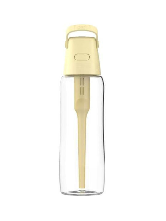 Dafi Παγούρι Πλαστικό με Φίλτρο 600ml Κίτρινο