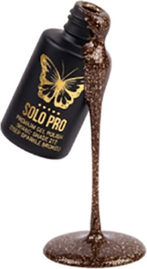 Gel-Nagellack Glitter Braun 212 mit Glitzer 12 ml