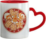 Koupakoupa Weihnachtlicher Keramikbecher Herzen...