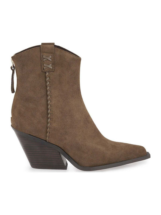 Exe Suede Women's Ankle Boots with High Heel Pu...