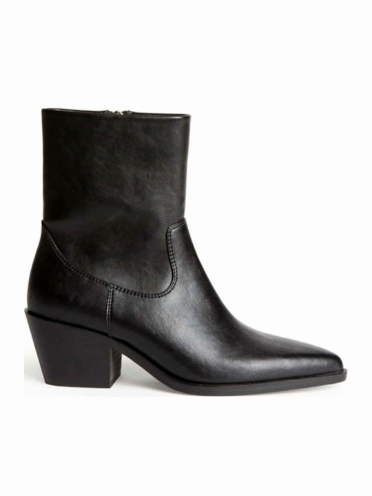 Damen Cowboy-Stiefeletten mit Mittelhohem Absatz Black