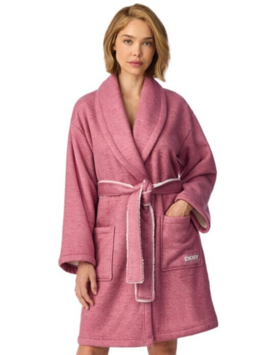 DKNY Зимен Дамски Халат Heather Pink Chill