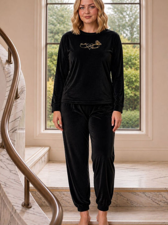 Boyraz Winter Women's Pyjama Set Black