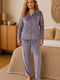 Boyraz Winter Women's Grey Pyjama Set