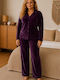 Boyraz Winter Women's Pajama Set Purple