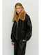 Damen-Bikerjacke Schwarz