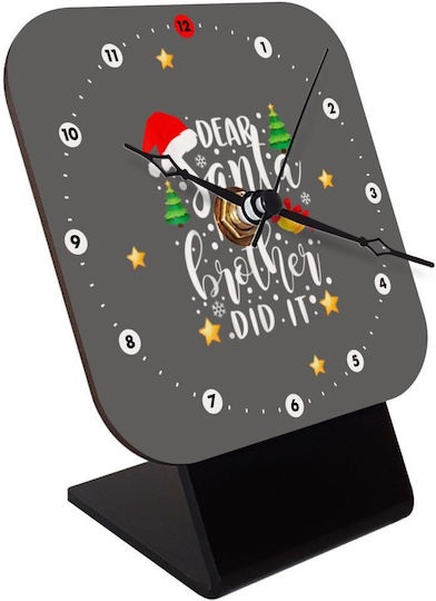 Koupakoupa Dear Santa My Brother Did It Tabletop Clock with Hands Wooden KP_10097_clock-desk-square