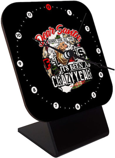 Koupakoupa Скъпи Дядо Коледа Настолен Часовник със Стрелки, Дървен KP_15054_clock-desk-square
