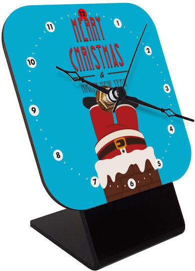 Koupakoupa Merry Christmas Chimney Tabletop Clock with Hands Wooden KP_3960_clock-desk-square