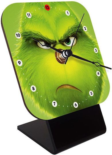 Koupakoupa Mr Grinch Επιτραπέζιο Ρολόι με Δείκτες Ξύλινο KP_10705_clock-desk-square