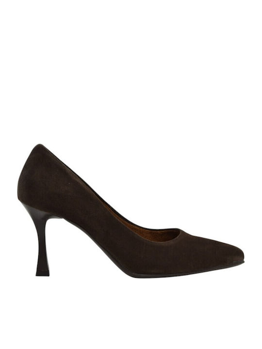 Ragazza Braune Lederpumps mit Hohem Absatz