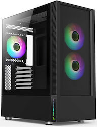 AlphaGear AG-TEMPEST-MESH-BK Gaming Midi-Tower Computergehäuse mit Seitenfenster Schwarz AlphaGear AG-TEMPEST-MESH-BK Gaming Midi-Tower Computergehäuse mit Seitenfenster Schwarz