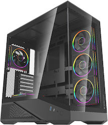 AlphaGear AG-SPECTRE-BK Gaming Midi-Tower-Computergehäuse mit Seitenfenster Schwarz AlphaGear AG-SPECTRE-BK Gaming Midi-Tower-Computergehäuse mit Seitenfenster Schwarz