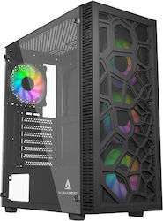 AlphaGear AG-ADEPT-BK Gaming Midi-Tower-Computergehäuse mit Seitenfenster Schwarz AlphaGear AG-ADEPT-BK Gaming Midi-Tower-Computergehäuse mit Seitenfenster Schwarz