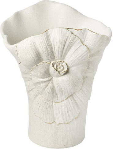 Eurolamp Decorative Polyresin Vase Ecru 28.5x23.5xH34.5cm