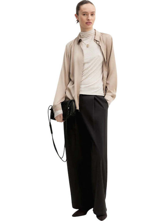Marella Langärmeliges Damen-Satinhemd Beige