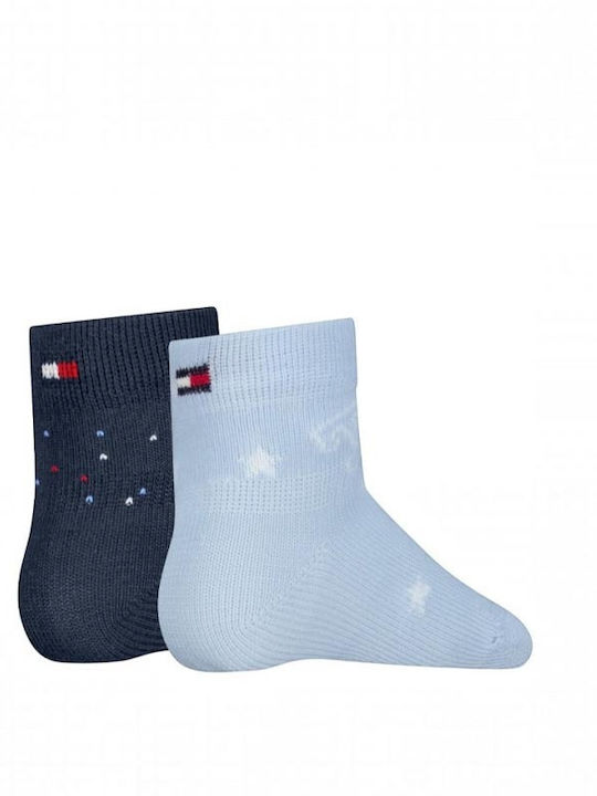 Tommy Hilfiger Șosete pentru Copii Albastru Marin și Albastru Deschis 2 Perechi