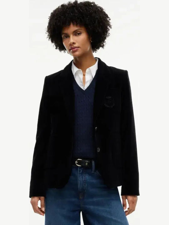 Tommy Hilfiger Дамско кадифено сако Черно Tommy Hilfiger Дамско кадифено сако Черно