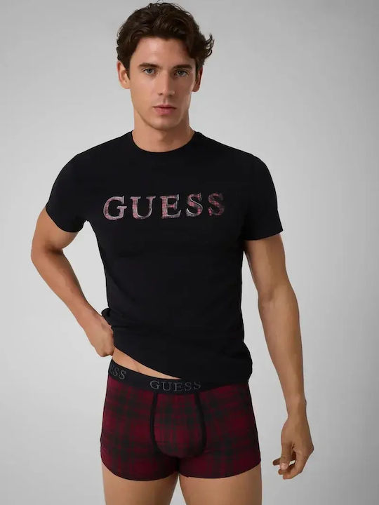 Men's T-Shirt and Checked Boxer Set Guess U6bx07k5384 Pmsw