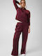 Women's Athletic Burgundy Cardigan