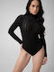 Women's Long-Sleeved High-Neck Bodysuit Guess Margaret O6bm04k4996 Jblk
